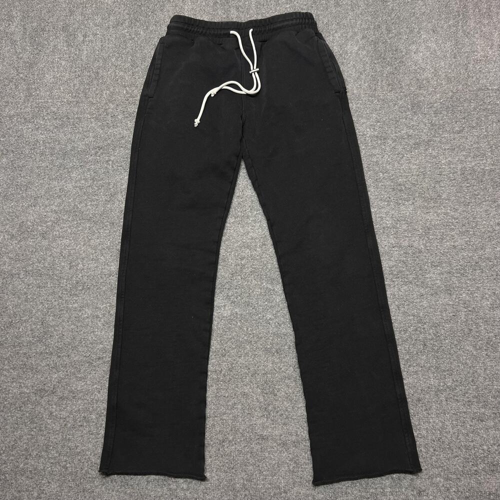 Richie Le Sweatpants Mens Small Black Fleece Elastic Waist Pockets Lounge